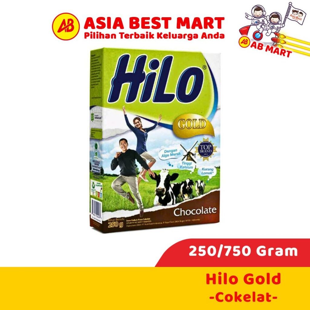 

Hilo Gold Chocolate 250gr 750gr Coklat Susu Tinggi Kalsium Rendah Lemak