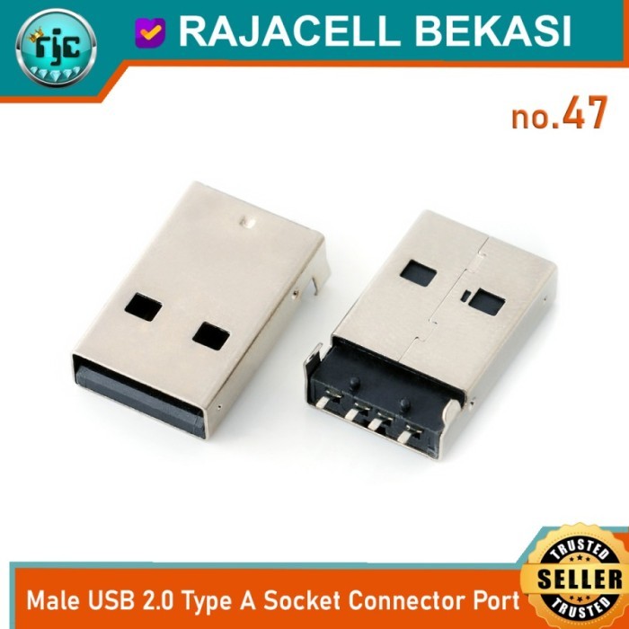AMD99 Konektor Soket USB Male type A USB 2.0 3.0 Socket Connector Port - 47