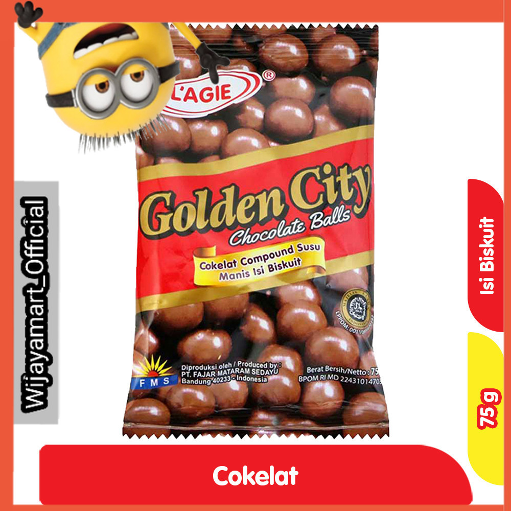 

L'agie Golden City Bola Cokelat 75 g