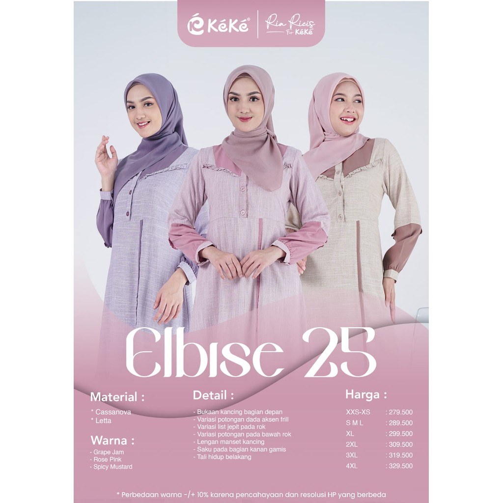 SabilaMall - Gamis Premium Dewasa Remaja Simple Bahan Super Adem Gdk Dl Ricis Elbise 25 DRess Simple