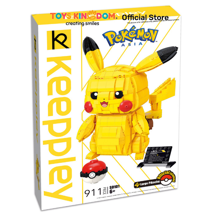 Toys Kingdom Keeppley Figure Pokemon Large Pikachu Kids Toy Toys Block Bricks Miniature Deco Charact