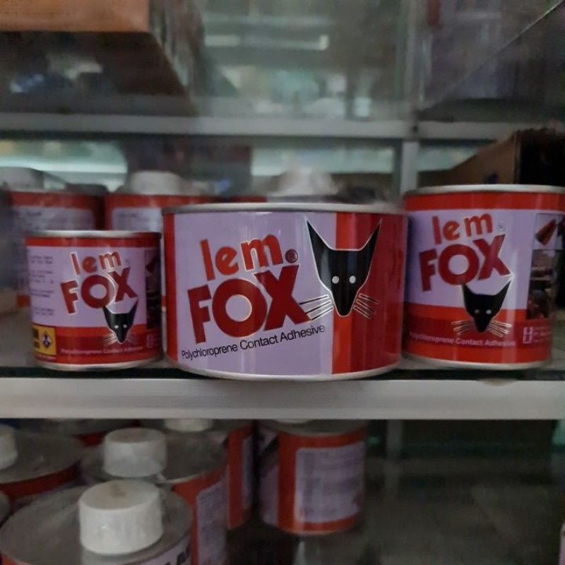 

LEM FOX LEM KUNING LEM KULIT KAYU KARET BUSA KARPET VYNIL HPL SPON SEPATU DLL