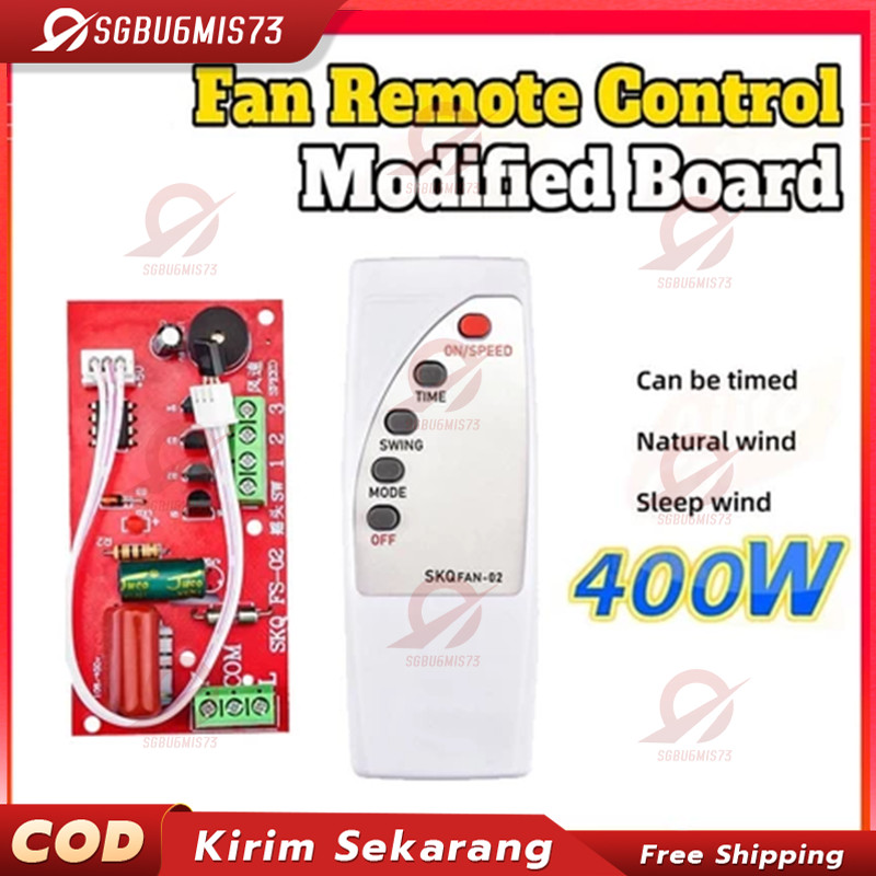 【COD】Modul + Remot universal Kipas Angin Modul Pcb Kipas Angin Yundai / Arashi / Maspion / Cosmos / 