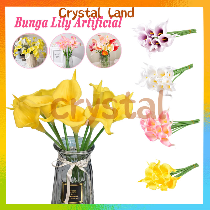 Bunga Calla Lily Latex Bunga Hias Plastik Artificial Dekorasi Kamar