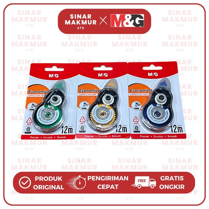 

Correction Tape/Tipex Kertas Ekonomis 12meter x 5mm M&G ACT55373 (Pcs)