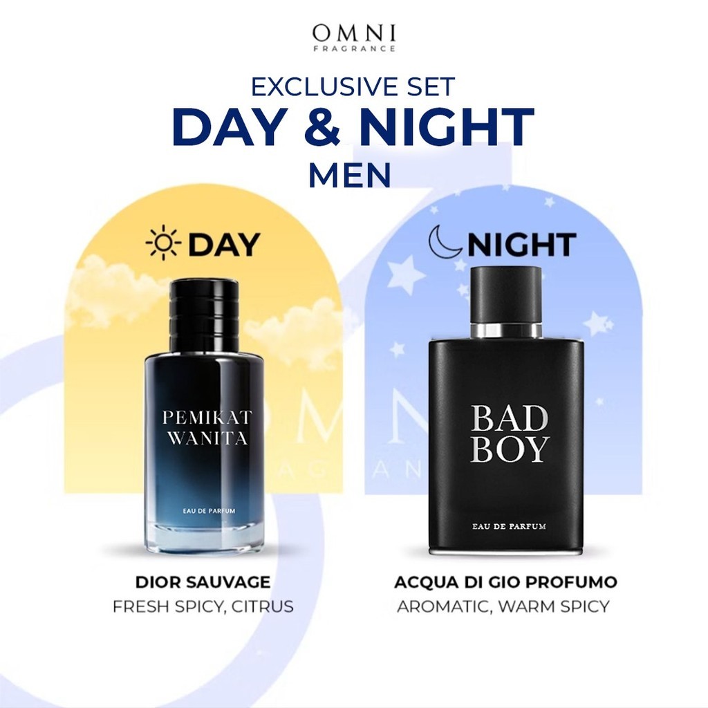 BUY 1 GET 1 Day & Night Set Man Parfum 100% Original Singapore Parfum Wanita Tahan Lama Parfum Parfu