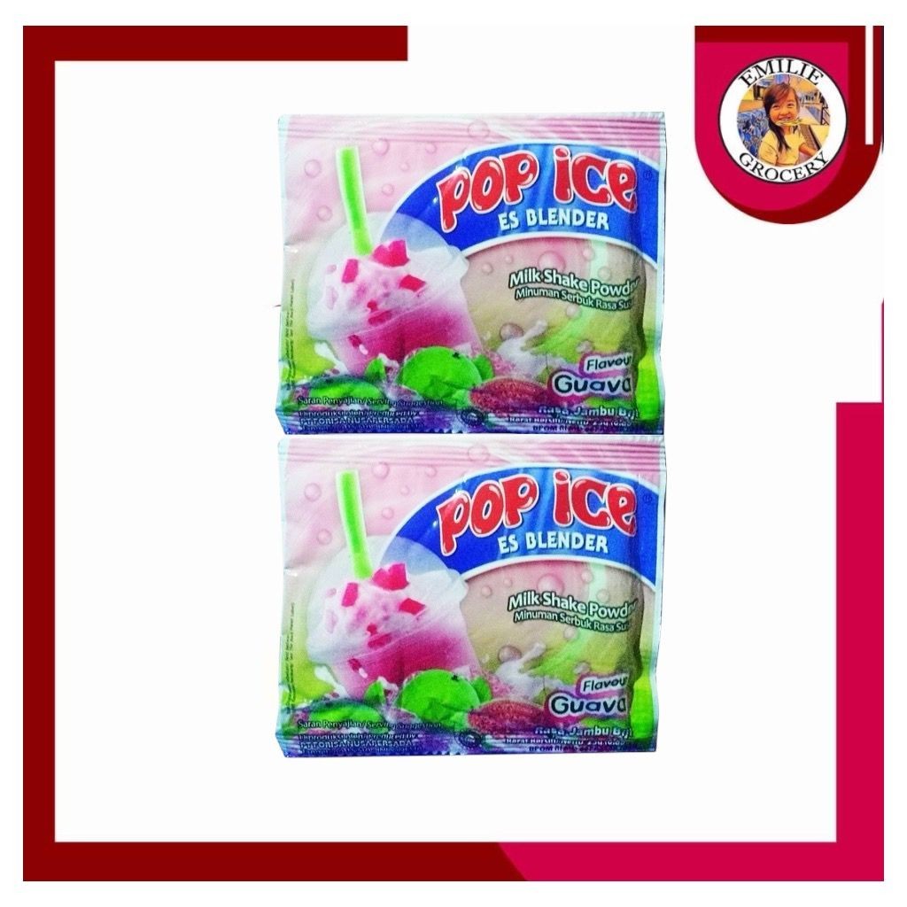 

Pop Ice Es Blender Guava Jambu Biji Renceng 10 Pcs Sachet 25gram 25gr