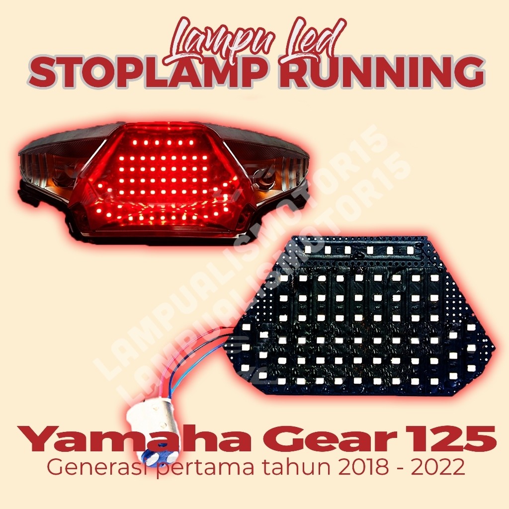 LAMPU STOPLAMP RUNNING RGB GEAR 125 LAMPU REM BELAKANG GEAR 125