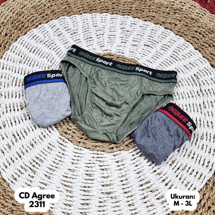 Celana Dalam Agree Sport 2311 1 Box Isi 3 Pcs Celana Dalam Pria Agree CD Agree Pakaian Dalam Pria M 