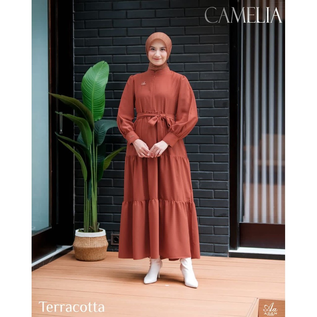 GAMIS ADEN CAMELIA DRESS TERRACOTTA