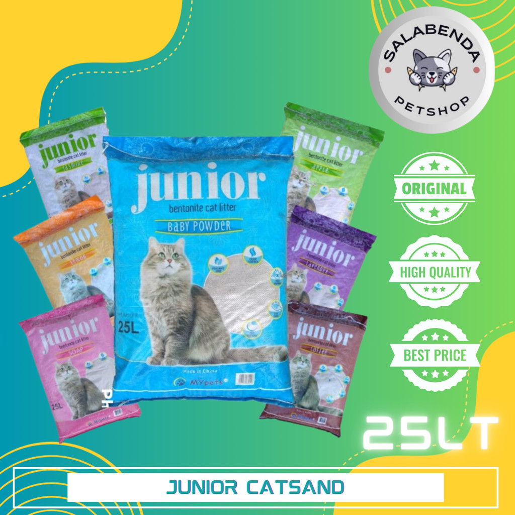 Pasir Kucing Junior 25 liter - Pasir Wangi Gumpal Junior