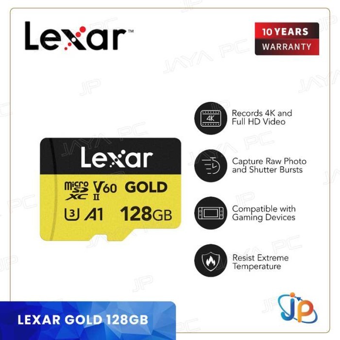 Lexar Gold MicroSDXC UHS-II V60 128GB - micro SD 128 GB