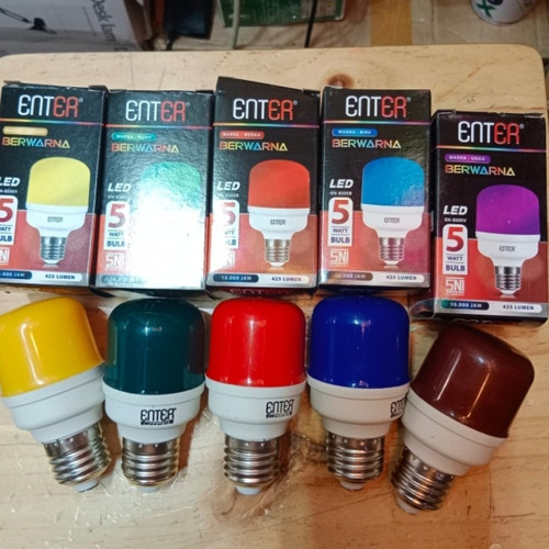 Lampu Warna Warni 5 Watt / Bohlam Lampu Warna LED / Lampu Tidur 5 Watt