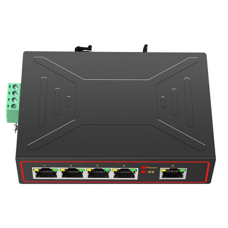 Plug And Play 5 Ports 100M Industrial Network Switch RJ45 Hub Internet Splitter RJ45 Switch