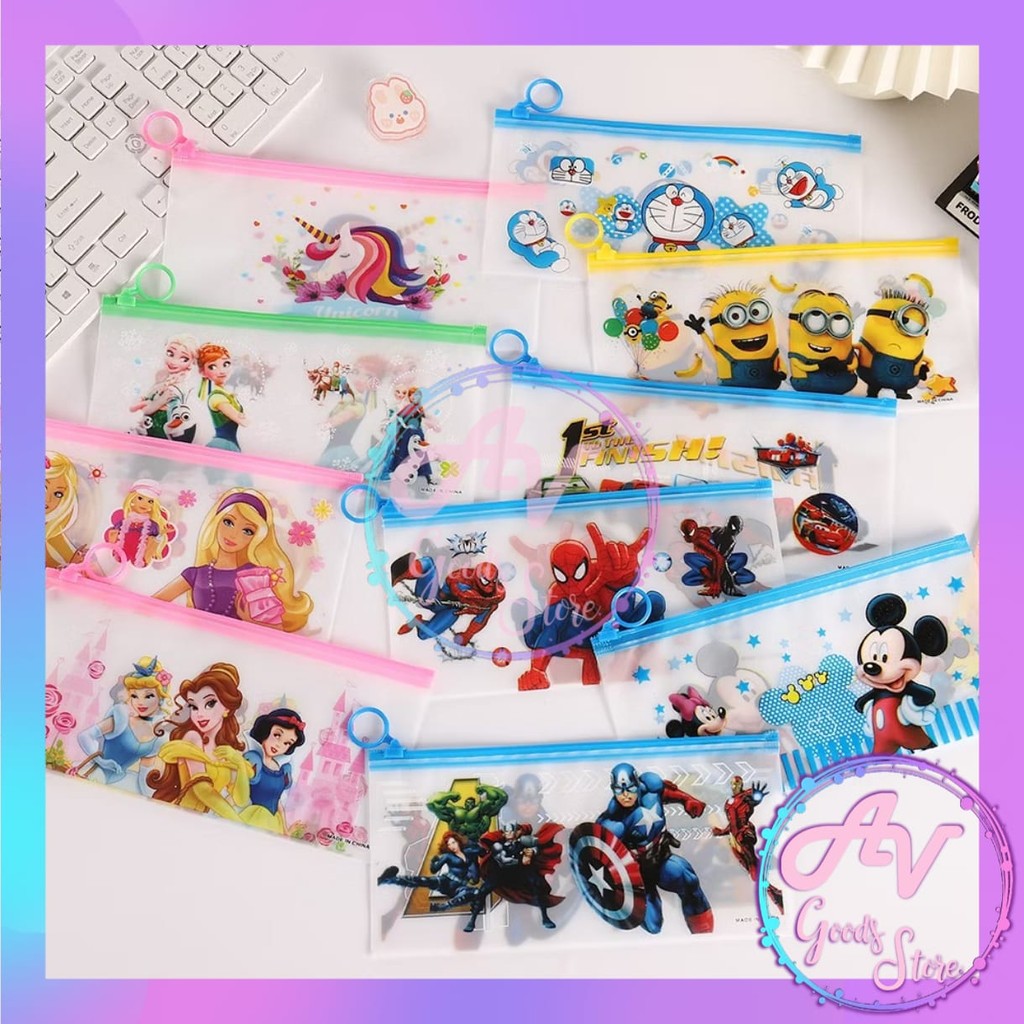 

Ziplock Karakter A6 / Pouch Ziplock Transparan Karakter Fancy / Platik Zip lock