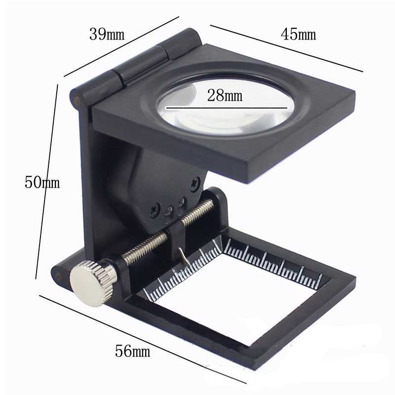 

LPKSTORE SRATE Kaca Pembesar Lipat Magnifying Glass with 2 LED 28mm 10X - SR1 LPKSTORE