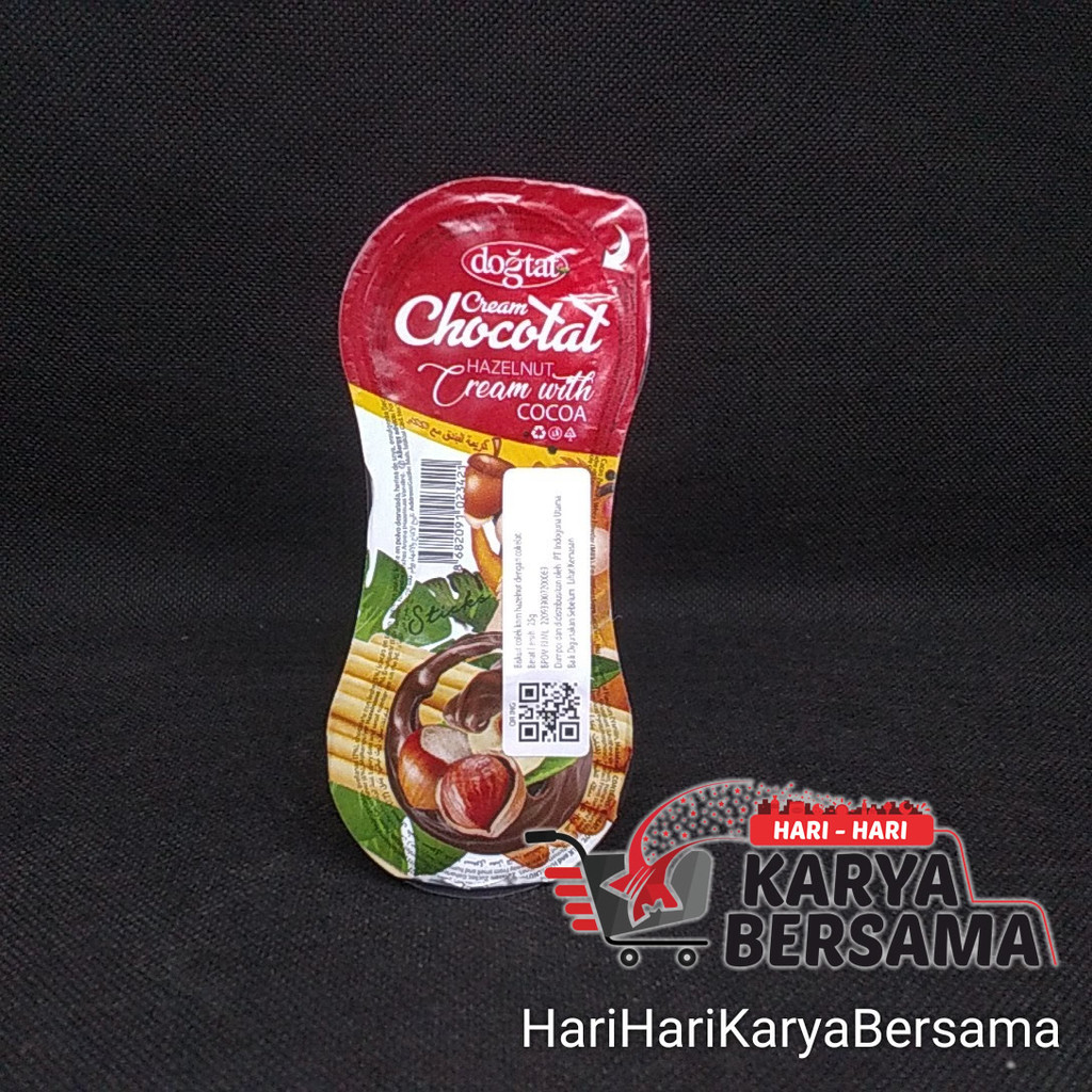 

MAKANAN RINGAN DOGTAT CREAM CHOCOTAT HAZELNUT CREAM WITH COCOA STICK 25GR