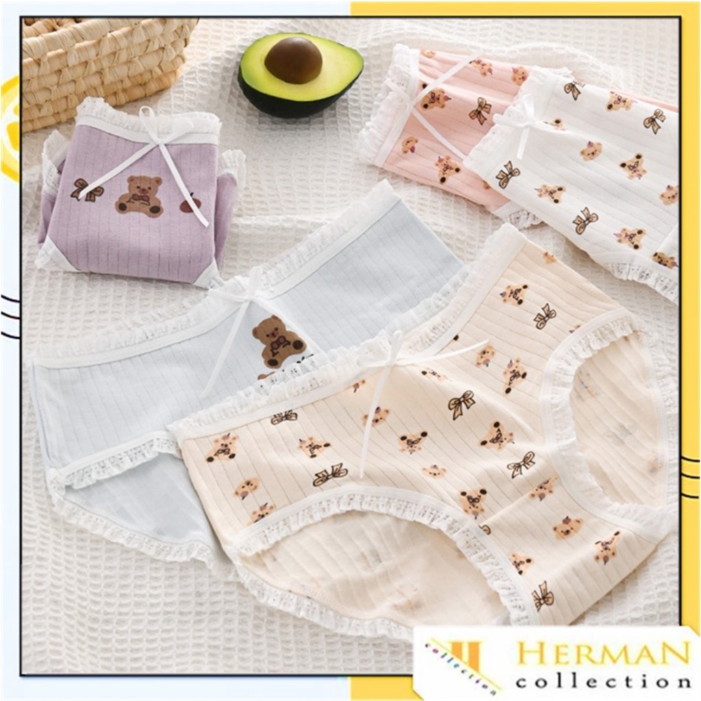 HC Celana Dalam Wanita Segitiga 7039 Motif Kartun Bahan Adem Celana Dalam Karakter Kartun Lucu Cd Wa