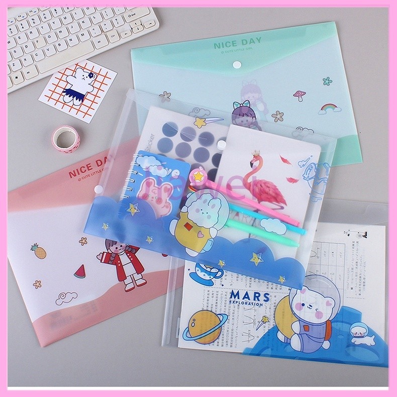 

Jiawei Tas file A4 motif kartun / tas file kapasitas besar / tas file A4/tas file/file bag/map/map plastik/map file