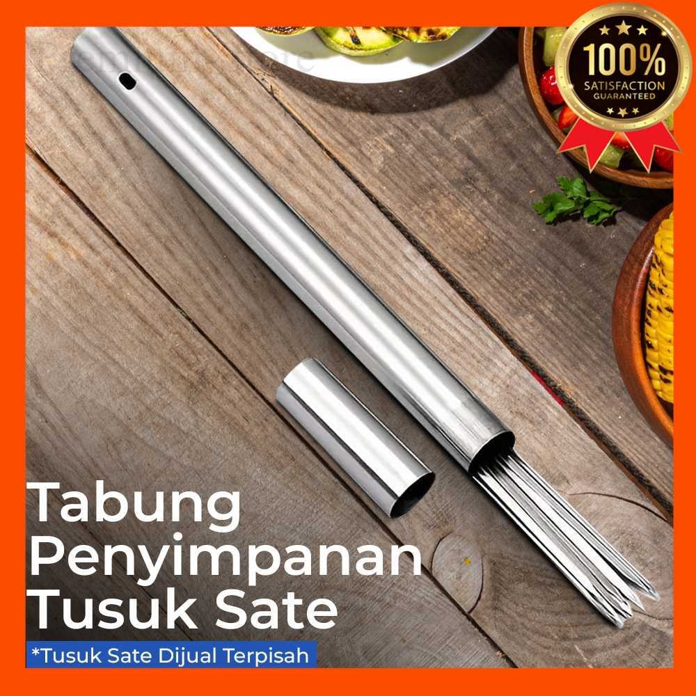 TCook Tabung Penyimpanan Tusuk Sate BBQ Stainless Steel 35cm - TC19