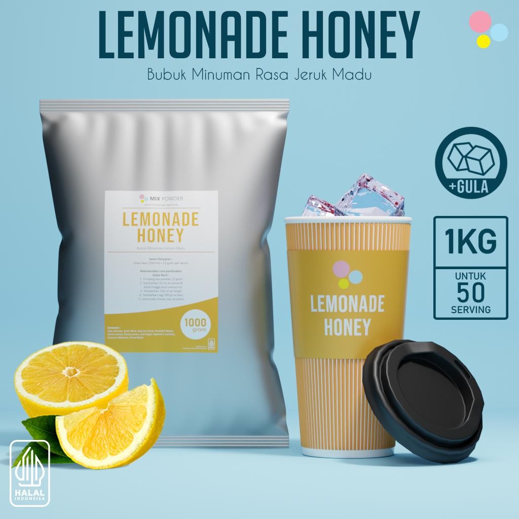 

Mix Powder Lemonade Honey Bubuk Minuman Madu Jeruk Kemasan 1 Kg