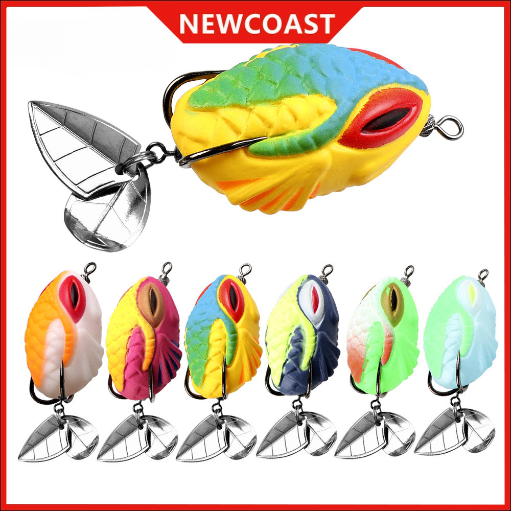 Newcoast Molding Soft Frog 3d 3.5cm 7g Double Blade Jump Frog Thailand Umpan Casting Bufo Berisik Fi