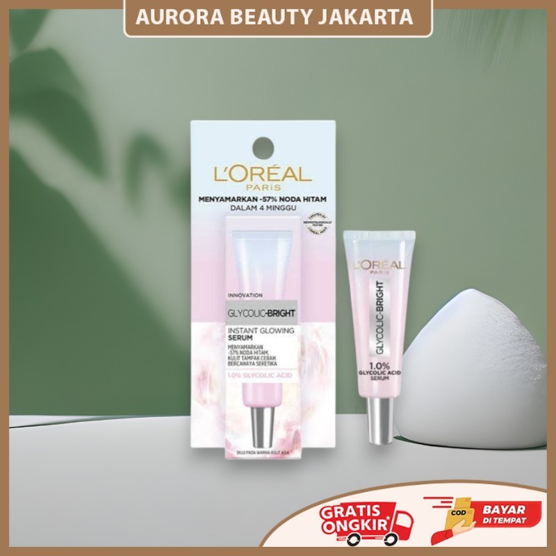 LOREAL PARIS GLYCOLIC-BRIGHT SERUM 7.5ML  UNTUK WAJAH