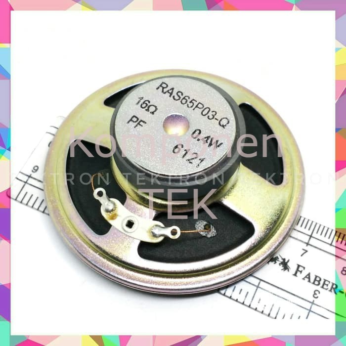 Loudspeaker 16ohm 0.4watt dia: 6.5cm t: 2cm speaker