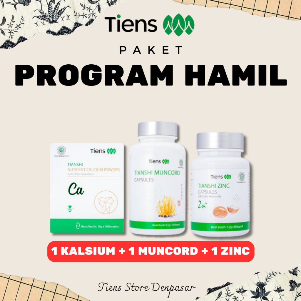 Tiens Paket Program Hamil Promil Nutrisi Cepat Hamil Suami & Istri Kemandulan Herbal