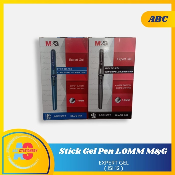 

[New Arrival] Pulpen Stick Gel Pen 1.0MM M&G Expert Gel ( isi 12 ) - Hitam