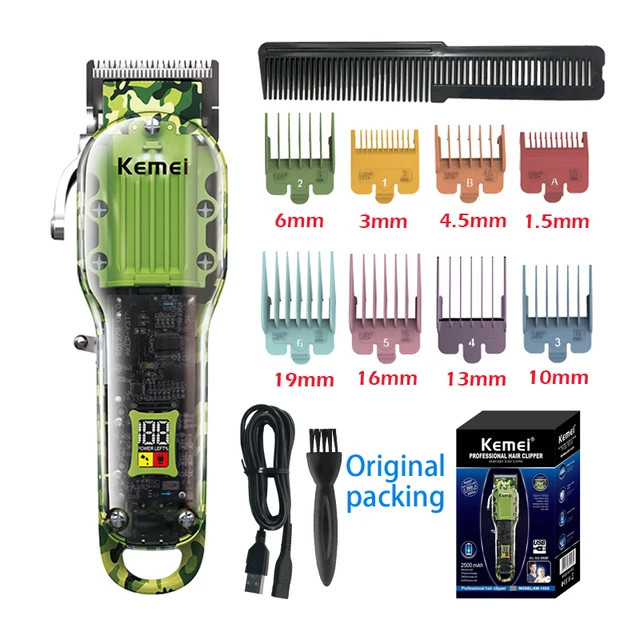 Kemei KM-1926 Hair Clipper 2500MAH 6500RPM Cukur Rambut Rechargeable KM 1926 KM1926