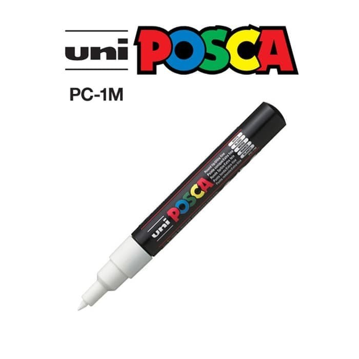 

[New Arrival] ATK0642PC 0.7mm PUTIH PC-1M Spidol POSCA Marker Pen UNI kaca glass