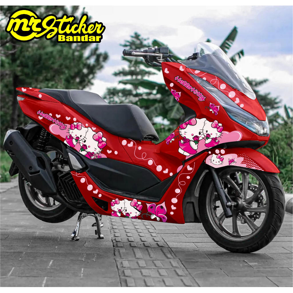 Sticker PCX Full Body Decal PCX Full Body Ful Blok Stiker PCX 150 Stiker PCX 160 hello kitty