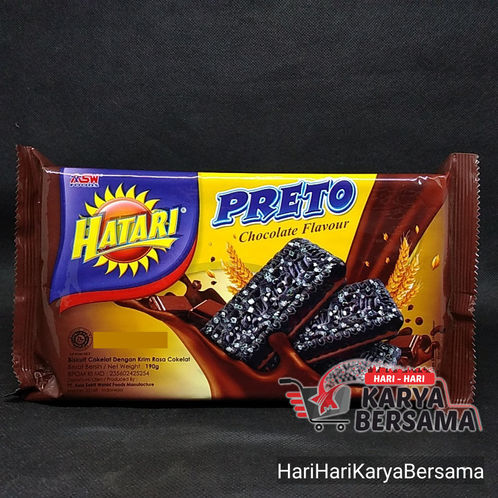 

MAKANAN RINGAN BISKUIT ASW HATARI PRETO CHOCOLATE FLAVOUR 190GR