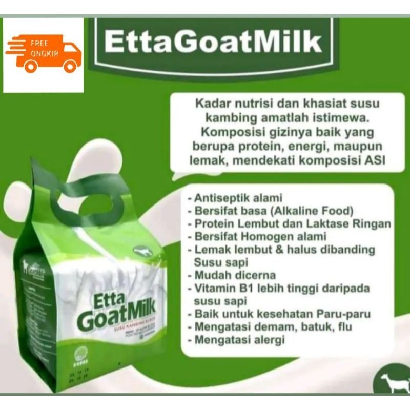 

Halal Etta Goat Milk HNI HPAI / Susu Kambing HNI HPAI