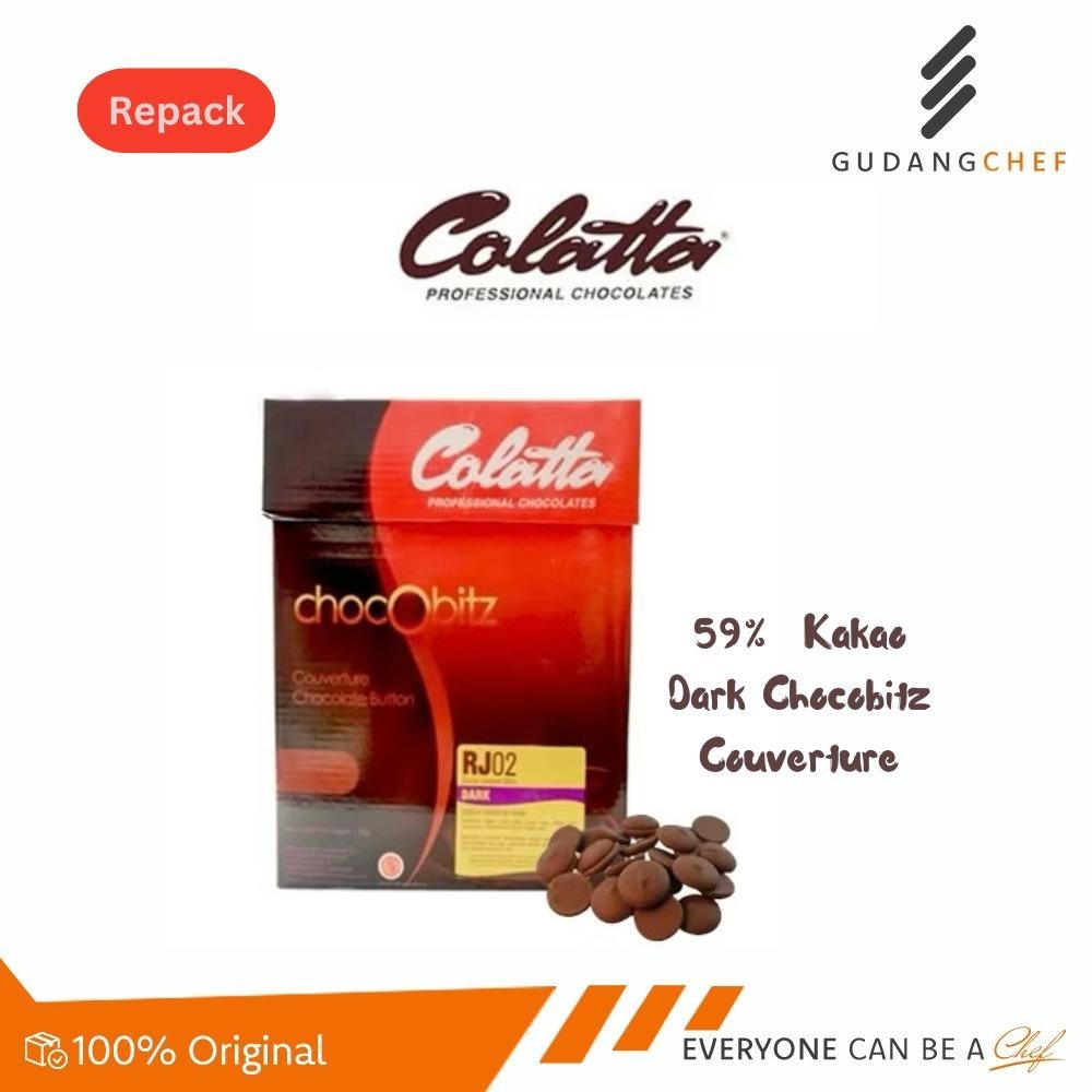 

Colatta Chocobitz Dark Couverture Coklat 1Kg - Ideal untuk Praline & Dekorasi Kue