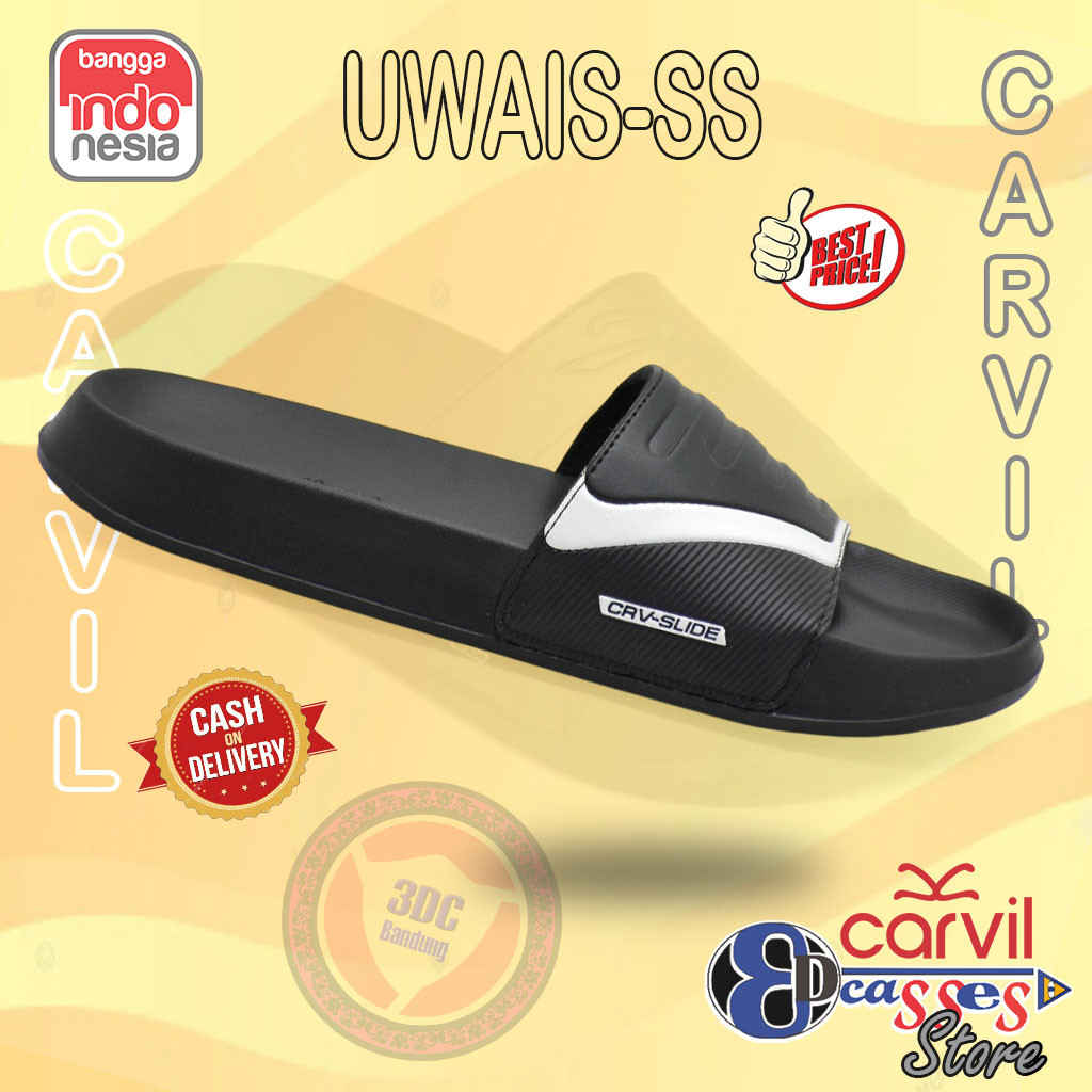 Sandal Carvil Uwais - Sandal Slide Fashion Casual Pria Dewasa Carvil Original