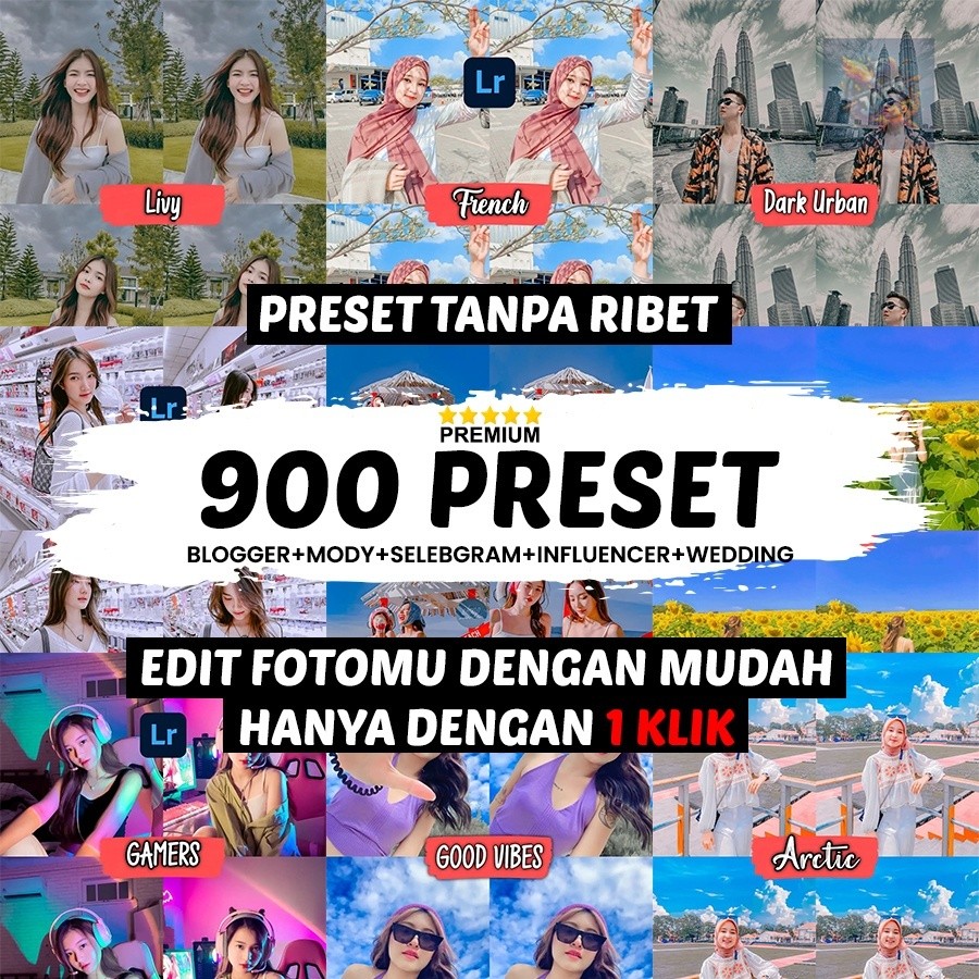 900 PRESET LIGHTROOM PREMIUM - PRESET LIGHTROOM MOBILE - PAKET PRESET MURAH - 900 PRESET LIGHTROOM -