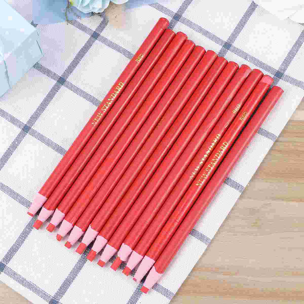 

12 PCS Grease Pen Erasable Disappearing Ink Red Painted Pencil Peel-Off China Marker Crayon