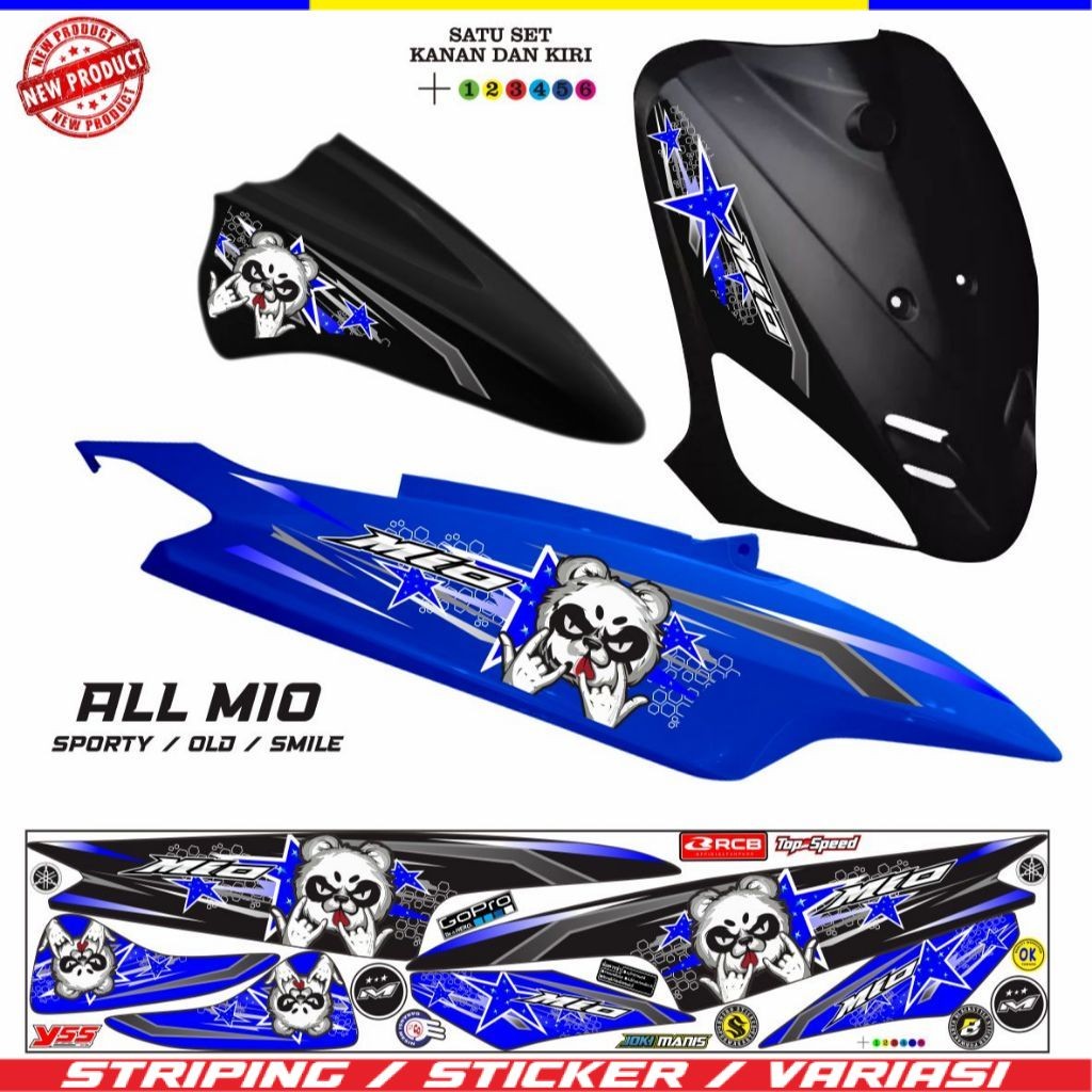 STIKER MIO SMILE / MIO SPORTY STRIPING KEREN / STIKER VARIASI