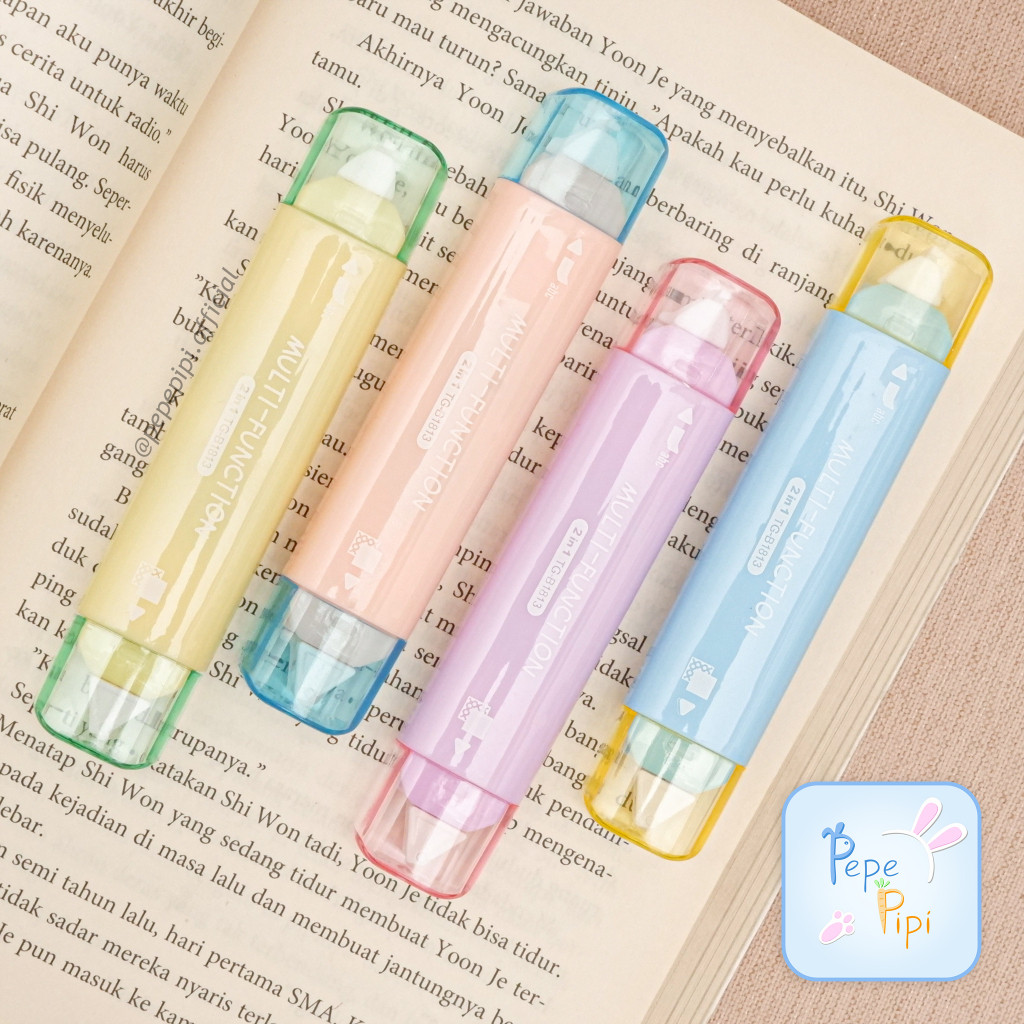 

Tip-X Kertas & Lem Twingo Multi-Function TG-B1813 2in1 2 in 1Glue Tape Lem Kertas Correction Tape Tip x Tipex Kertas Tip-Ex Penghapus Pulpen Tipe X