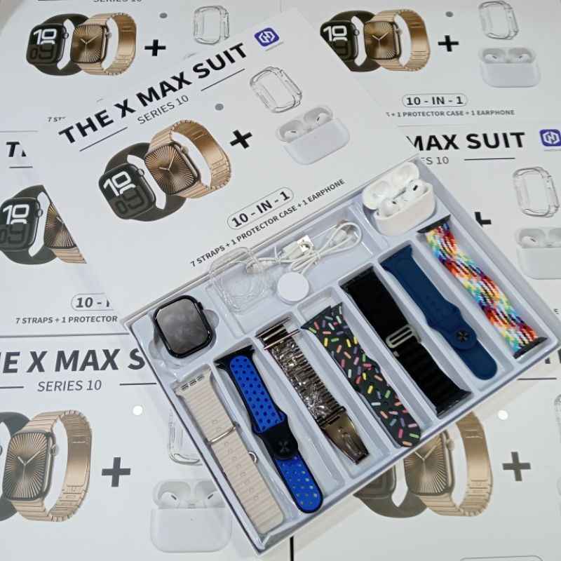 Jam Tangan Hp Smartwatch Dapat 7 Tali Strap Stainless TWS CASE Protektor Premium Mewah Laki laki Per