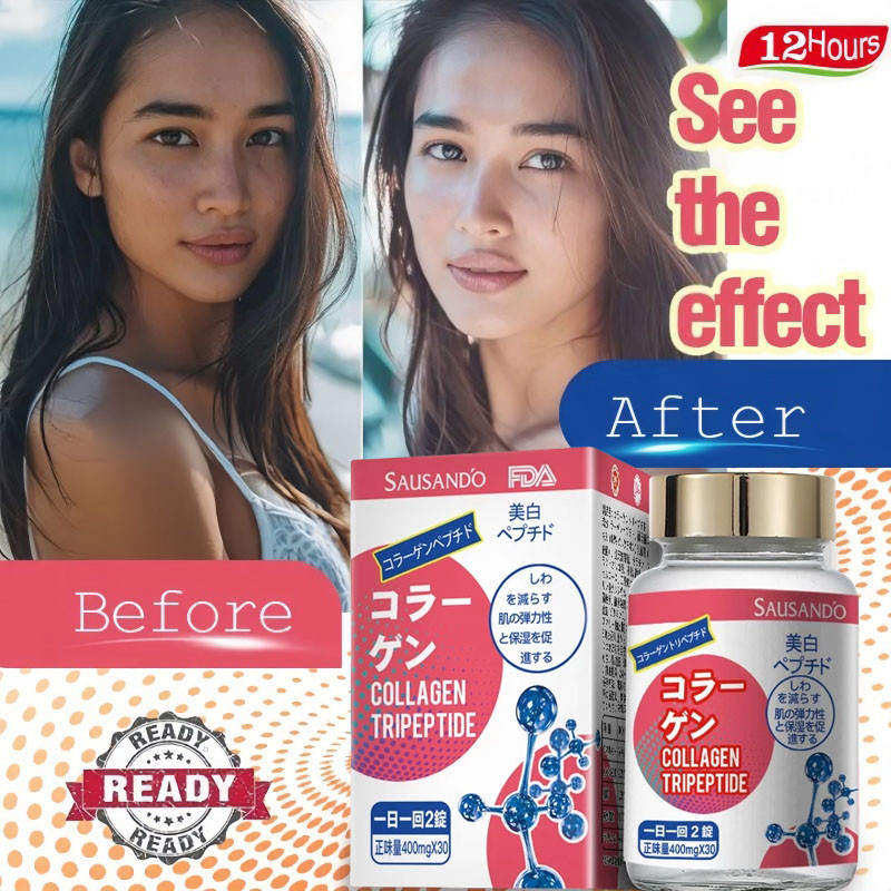 SAUSANDO Collagen Pemutih Badan Tripeptida Kolagen-300mg Colagen Kapsul