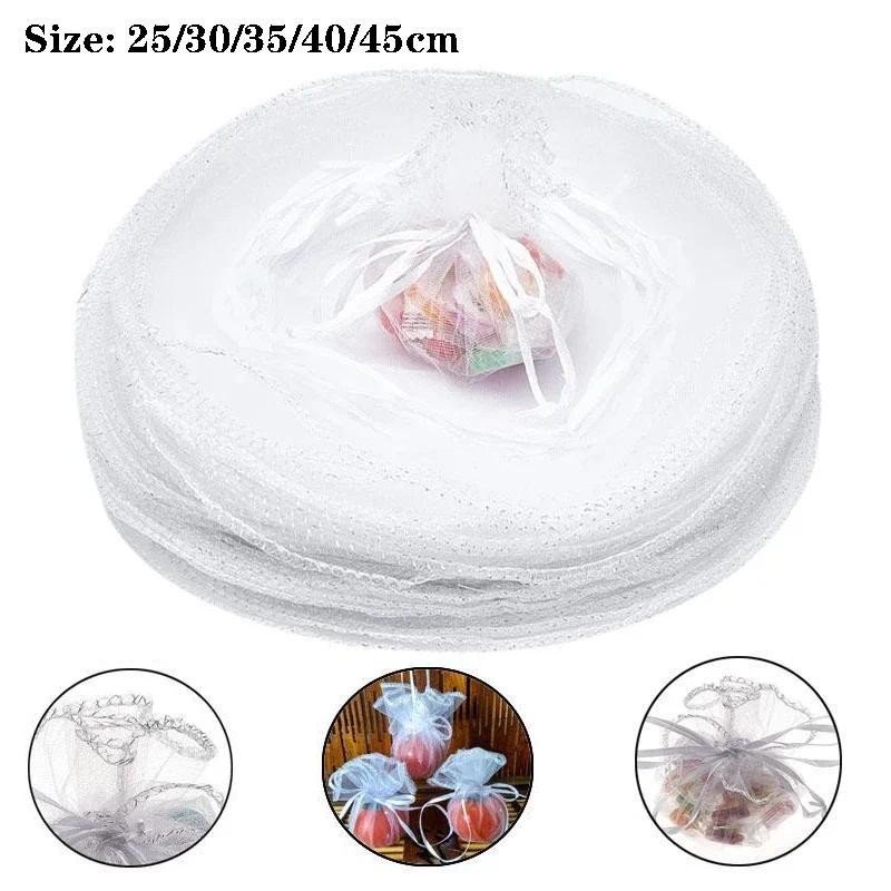 

50pcs White Organza Bags 25/35cm with Drawstring, Jewelry Pouches Wedding Party Christmas Favor Gift Bags