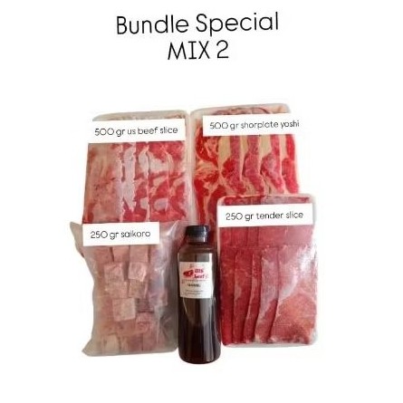 

BUNDLE MIX Saikoro - Daging slice MIX sukiyaki BBQ