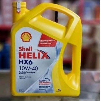 OLI MOBIL SHELL HELIX HX6 10W-40 | HX6 4 LITER | ORIGINAL BARCODE ( OLI MESIN MOBIL ) HX6 4 LITER