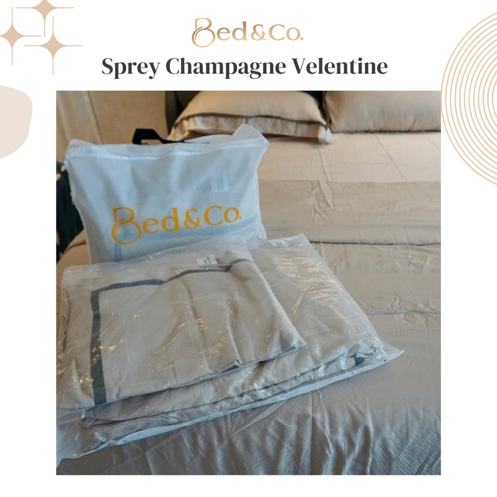 Set Sprei Champagne Valentine/ Bedding Set