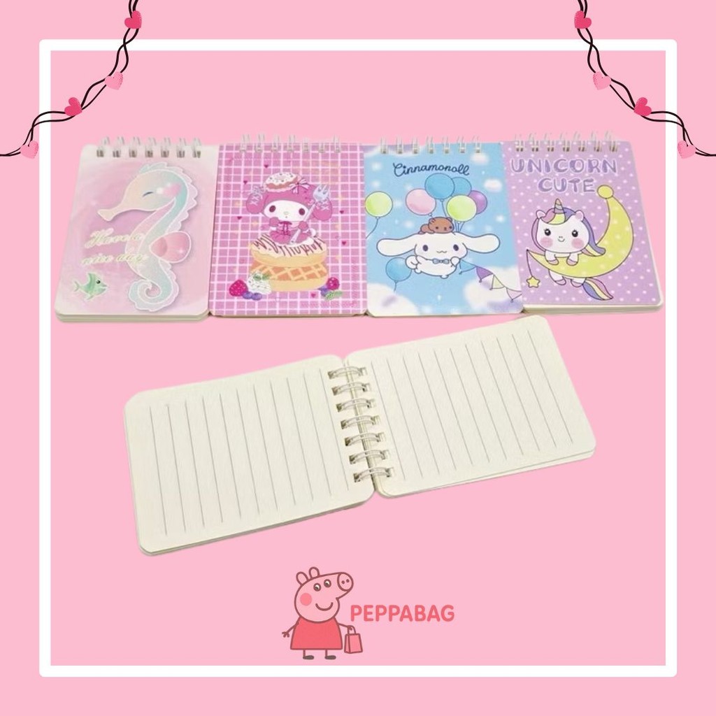 

Notebook Ring Atas Motif Buku A7 Buku Tulis Catatan Lucu Aesthetic Animal Unicorn Sanrio - ES0320