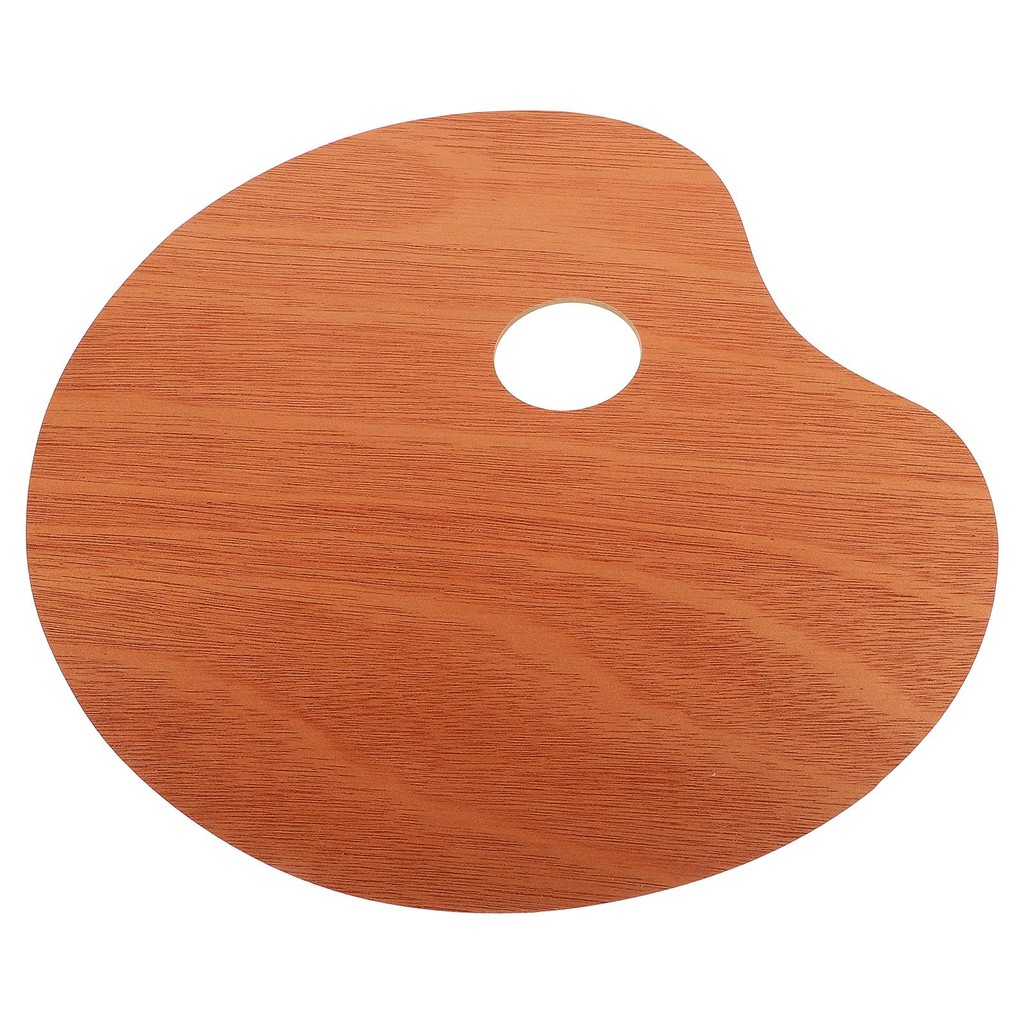 

Wooden Color Palette Paint Mixing Oil Painting Supplies Holder for Kids Brazilian Pallet Tray Travel Kit Glass