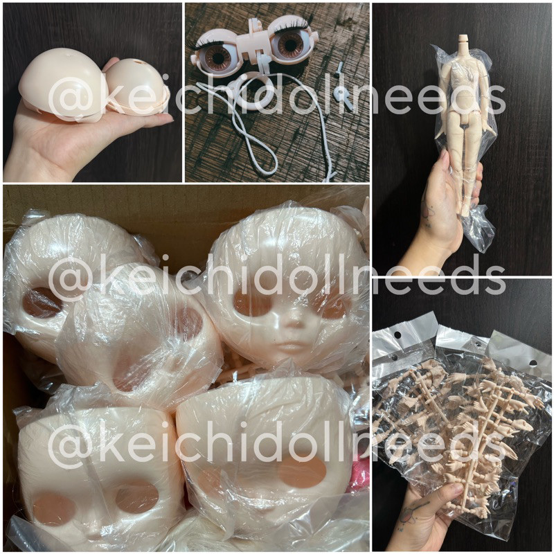 Face Plate, HandsPart, Body, Eyemechanism, Scalp Blythe Doll